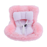 Car Safety Seat for Dolls, Pink Decorative Sofa Seat with Soft Furry Cushion and Headrest for Car Air Vents Decor to Display Dol