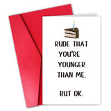 CSMOSJgreetings Funny Birthday Card for Sister Brother, Birthday Naughty Card for Him Her, Bday Humorous Cards Gift