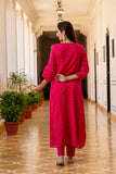 Gosriki Women'S Rayon Viscose Embroidered Anarkali Kurta With Pant & Dupatta (Kanota Pink-Vks06-Gs_Xxl_Pink_Xx-Large),Pink,2,B0DV4CLC81
