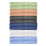 KAHAF COLLECTION 12 Pack Washcloths | Multicolour 100% Cotton Extra Absorbent Face Towels | Soft, Quick Dry Wash Cloths for Bath