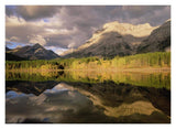Fortress Mountain And Mt Kidd At Wedge Pond, Kananaskis Country, Alberta, Canada-Paper Art-18,,X14,,