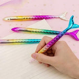 Eclet 4 Pcs Cute Gel Pen Set for Girls | Blue Ink Ball Pens | Stylish School Stationery | Birthday Return Gift Pack for Kids