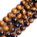 GEM-Inside Natural AAA Grade 8mm Yellow Tiger Eye Loose Stone Beads for Jewelry Making Beads Strand 15
