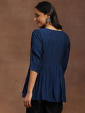 Libas Women'S Floral A-Line Kurti (291400R Blue Blue Xs