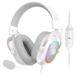 Redragon H510 Zeus-X RGB White Wired Gaming Headset - 7.1 Surround Sound - 53MM Audio Drivers in Memory Foam Ear Pads w/Reliable