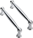 ZAUYX Solid Heavy Duty 2 Pack 3-1/2 Inch Hole Center Polished Chrome Cabinet Pulls Kitchen Cabinet Hardware Kitchen Handles for