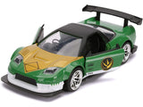 Jada 2002 Honda NSX TypeR Japan Spec Green Ranger Power Rangers 1/32 Diecast Model Car