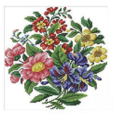 Heavenglow Flowers Stamped Cross Stitch Kit For Beginners Home Art Decor 35 X 35Cm 11Ct|1 Set Cross Stitch Kits|Cross Stitch Kit