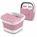 Foldable Spa Foot Bath Massager Tub With Massage Rollers, Portable Pedicure Bucket & Acupressure Foot Soak Basin For Home Use (P
