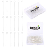 BEADIA Silver Plated Open Eye Pins Non Tarnish 40mm 150pcs for Jewelry Making Findings