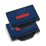 Trodat Swop Pads 6/53/2 Replacement Ink Pads Red/Blue, 668476