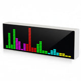 Bemonew Spectrum Analyzer Home Audio Spectrum Analyzer Home Audio, LED & Desk Clock RGB Music Display with Voice Control Dynamic