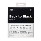 Rit Dye Back to Black Kit - Includes Jet Black All Purpose Dye, ColorStay Dye Fixative, & Gloves - Restore Faded Fabrics