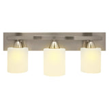 Dorence Vanity Light Fixture - Interior Bathroom Lighting Bar with Modern Milk Glass Shade - Bathroom Lights Over Mirror Fixture