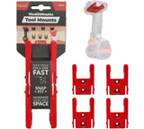 StealthMounts Locking Tool Holder in Red for Milwaukee M18 4 Pack | Milwaukee Tool Organizer | Milwaukee Tool Storage | Milwauke