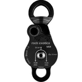 Rock Exotica Omni-Block 1.5 Double Swivel Pulley (Black) - High-Strength Swivel Pulley with Sideplate Access for Rigging - Made