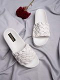Shoetopia Women And Girls White Flatform Heel Sandal,White,4,B09WKGLQMW