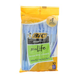 Bic Round Stic Xtra Life Medium Ballpoint Pen, Blue Ink 10 ea