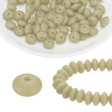 HARFINGTON 100Pcs Silicone Beads 12mm Lentil Rubber Focal Beads Bulk for Pens Keychain Bracelet Necklace DIY Crafts Making, Smok