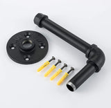 Industrial Style Toilet Paper Holder Vintage Metal Iron Pipe Wall Mounted Towel Rack Roll Holder for Bathroom Kitchen Bedroom,Ru