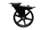 Headbourne 8300E Vintage Series 4Inch 6Spoke Designer Caster, Gloss Black