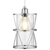SHENGQINGTOP Modern Mini Pendant Light with Clear Glass, Brushed Nickel Transitional Metal Pendant Lighting Fixture for Kitchen