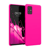 kwmobile Case Compatible with Samsung Galaxy A51 Case - TPU Silicone Phone Cover with Soft Finish - Neon Pink
