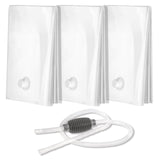 3 Pack 40 Gallon Water Storage Bladder, Heavy Duty Food-Grade Plastic Bag, BPA-Free, Foldable and Resuable. Ideal for Emergency
