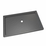 DreamLine SlimLine 36 inch D x 60 inch W x 2 3/4 inch H Center Drain Single Threshold Shower Base in Slate Gray