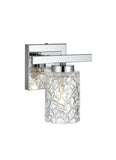 Living District Cassie 1-Light Metal Bath Sconce In Brass And Clear