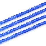 500pcs Czech Faceted Rondelle Crystal Glass Loose Beads 4mm Small Tiny Spacer Bulk Sapphire Blue for DIY Craft Jewelry Making CC