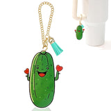 Ldntly Cucumber Stanley Cup Accessories,Stanley Charms for Handle Water Bottle Charms Tumbler Keychain Cucumber Gifts for Women