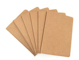 ALIMITOPIA Pocket Notebook 6 pack Brown Softcover Thread-bound Small Notebook Journal Diary Memo NotePad,A6 Size(4X5.5),30 sheet
