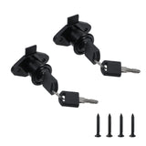 Chinflly Desk Cabinet Lock,Antique Black Drawer Dreeser Cabinet Lock with Keys,Pack of 2