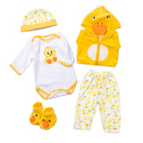 Babyfere Reborn Baby Doll Clothes Yellow Duck Outfits for 16-18 Inch Baby Doll,17 Inch Reborn Newborn Baby Doll Clothes Accessor