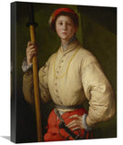 Portrait Of A Halberdier (Francesco Guardi?)-Canvas Art-18X24