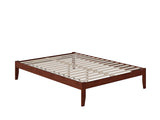 AFI Colorado Queen Size Platform Bed with Charging Station in Walnut