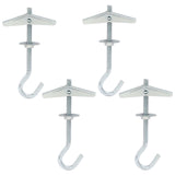 Hordion 4 Packs Plasterboard Ceiling Hooks Heavy Duty, Spring Toggle Wing Bolts Hanger Ceiling Anchor Swag Hook for Hanging Plan