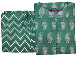 Gosriki Women'S Cotton Blend Printed Straight Kurta With Pant (Jugnu Green_S-Go_Green_Small),Green,,B09X1TZWCT
