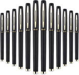 Chrome Baoke Gel Ink Pens Rollerball Pens 0.7mm Medium Line, Box of 12 Pack (Black)