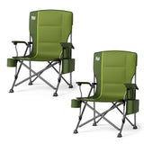TIMBER RIDGE Oversized Folding Camping Chair High Back Heavy Duty for Adults Support up to 500lbs with Cup Holder, Side Pocket C