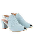 Shoetopia Women'S Block Heel Pumps,Blue,7,B0BY6T73P3