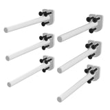 Neevolve Floating Shelf Bracket(1/4 Inch Thick 6 Pack, 4 Inch White) Solid Steel Support, Hidden Heavy Duty Shelf Bracket, Invis