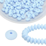 HARFINGTON 100Pcs Silicone Beads 12mm Lentil Rubber Focal Beads Bulk for Pens Keychain Bracelet Necklace DIY Crafts Making, Gray