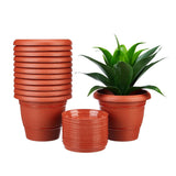 Amazon Brand Solimo Round Pots For Plants With Bottom Tray|Lightweight|Indoor And Outdoor Flower Pot For Home/Office/Table/Gar