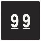 Smead 67429 Single Digit End Tab Labels Number 9 Black 250/Roll