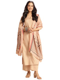 Anni Designer Women'S Rayon Viscose Floral Straight Kurta With Pant & Dupatta (Raja Saab Vks08_Beige_Xx-Large),Beige,2XL,,,