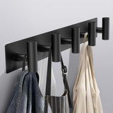 Bntuk Coat Rack Wall Mount - 5 Coat Hooks, Towel Racks for Bathroom Robes Bags Keys, Hat Rack Wall Towel Hooks Organizer Essenti