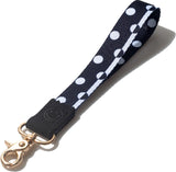 Wristlet Keychain, Wrist Lanyard for Keys, short key lanyard (Polka dot)