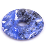 GEM-Inside Agate Gemstone Loose Beads Natural 40mm Blue Round Crystal Energy Stone Power for Jewelry Making 15